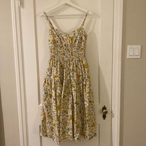 J. Crew tiered midi dress with smocked waist